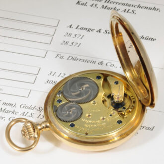 German 18K rose gold hunting cased lever watch Circa 1889 German 18K rose gold hunting cased lever watch Circa 1889