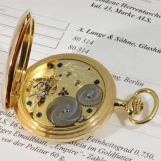 German 18K gold hunting cased lever pocket watch Circa 1918