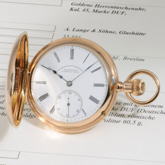 German rose gold half-hunting cased lever watch Circa 1893 German rose gold half-hunting cased lever watch Circa 1893