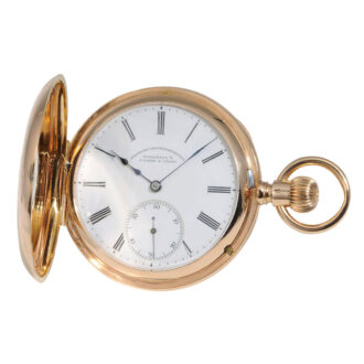 German rose gold half-hunting cased lever watch Circa 1893