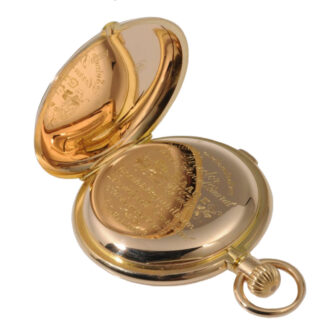 German gold hunting cased presentation watch Circa 1903