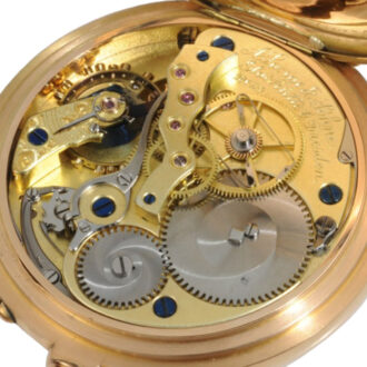 German rose gold lever watch with seconde morte Circa 1890