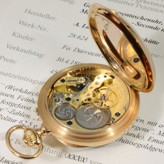 German rose gold lever watch with seconde morte Circa 1890 German rose gold lever watch with seconde morte Circa 1890