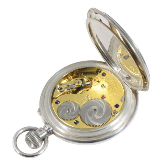 Large German silver open faced lever deck watch Circa 1915 Large German silver open faced lever deck watch Circa 1915