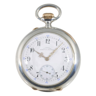 German silver lever watch with Art Nouveau stand Circa 1913