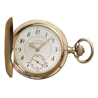 German 14K rose gold hunting cased lever watch Circa 1896