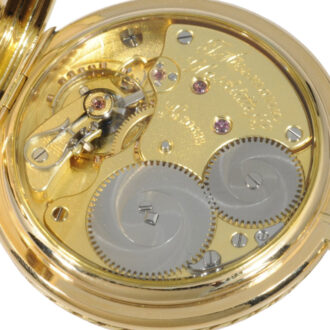 German 18K gold hunting cased lever pocket watch Circa 1912