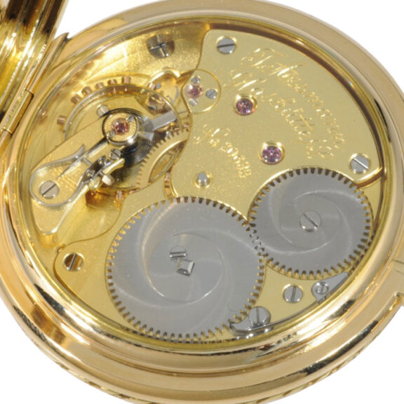 German 18K gold hunting cased lever pocket watch Circa 1912 German 18K gold hunting cased lever pocket watch Circa 1912