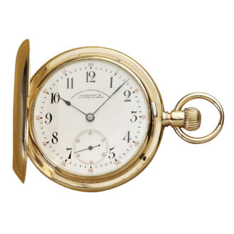 German 14K rose gold hunting cased lever watch Circa 1897