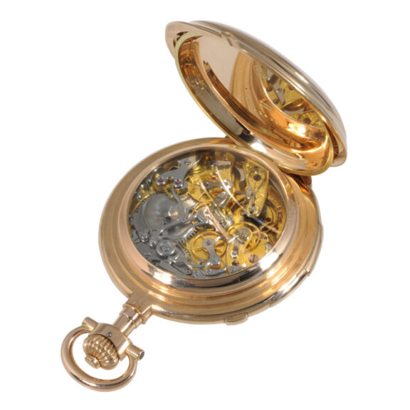 German gold repeating chronograph with counter Circa 1900 German gold repeating chronograph with counter Circa 1900