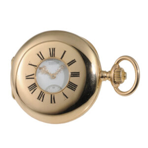 German 18K rose gold half-hunting cased lever Circa 1890