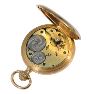 German 18K rose gold half-hunting cased lever Circa 1890