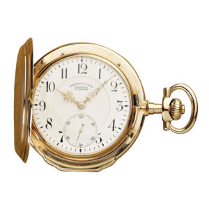 German 14 Carat gold hunting cased lever pocket watch Circa 1905
