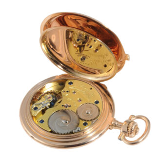 German 14K gold hunting cased lever pocket watch Circa 1905