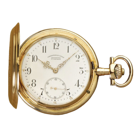 German 14K rose gold hunting cased lever watch Circa 1910 German 14K rose gold hunting cased lever watch Circa 1910