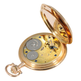 German 14K rose gold hunting cased lever watch Circa 1910