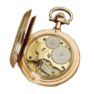 Heavy 14K rose gold hunting cased lever watch Circa 1910