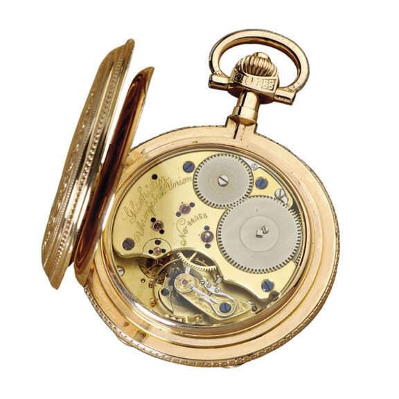 Heavy 14K rose gold hunting cased lever watch Circa 1910 Heavy 14K rose gold hunting cased lever watch Circa 1910