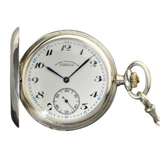German silver hunting cased lever pocket watch Circa 1939