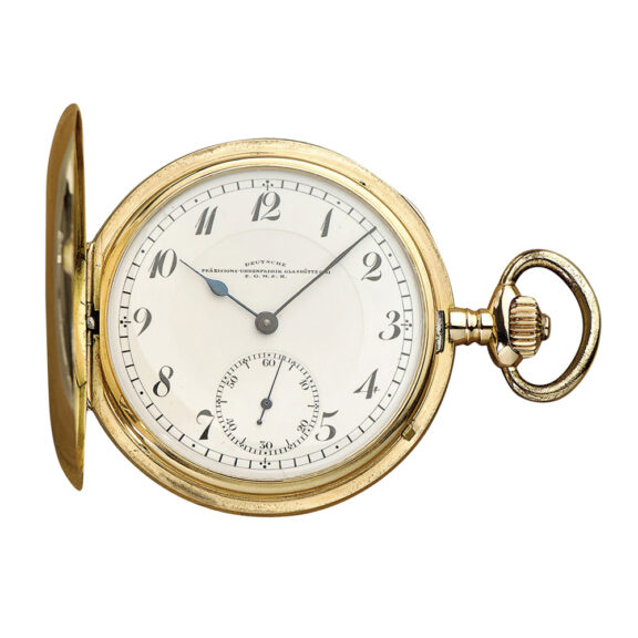 German 14K rose gold hunting cased lever watch Circa 1920