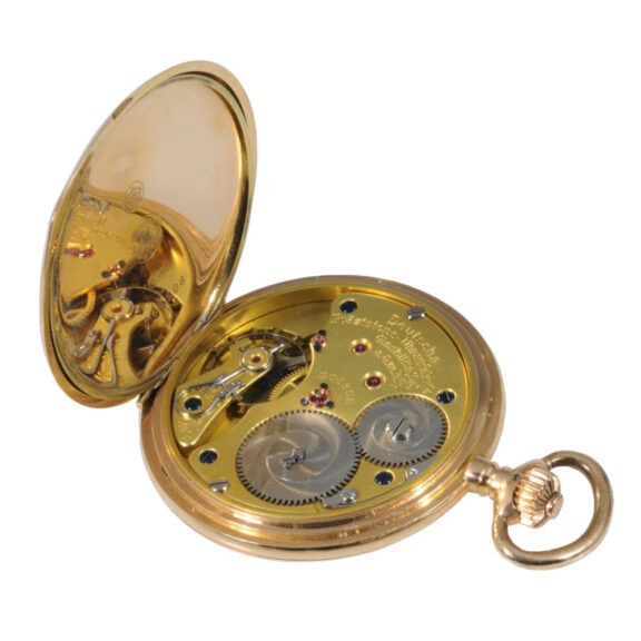 German 14K rose gold hunting cased lever watch Circa 1920 German 14K rose gold hunting cased lever watch Circa 1920