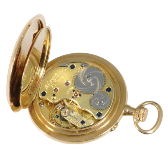 Small German rose gold open faced lever watch Circa 1910 Small German rose gold open faced lever watch Circa 1910