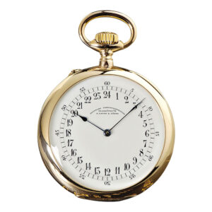 German 14K rose gold lever watch with 24h dial Circa 1904