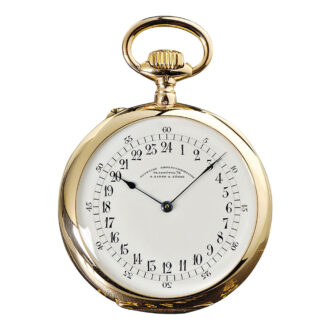 German 14K rose gold lever watch with 24h dial Circa 1904