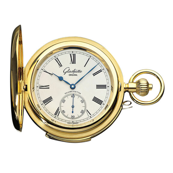 Heavy German 18K gold hunting cased repeating lever Circa 2011