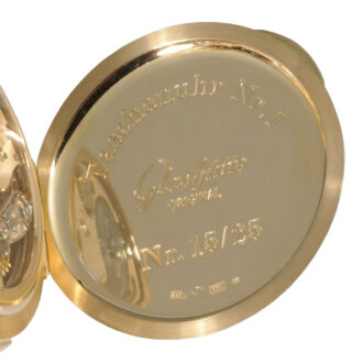 Heavy German 18K gold hunting cased repeating lever Circa 2011