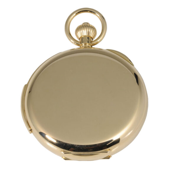 Heavy German 18K gold hunting cased repeating lever Circa 2011 Heavy German 18K gold hunting cased repeating lever Circa 2011