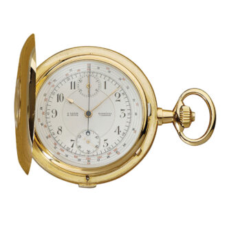 Extremely rare rose gold half-hunting cased chronograph Circa 1910 Extremely rare rose gold half-hunting cased chronograph Circa 1910