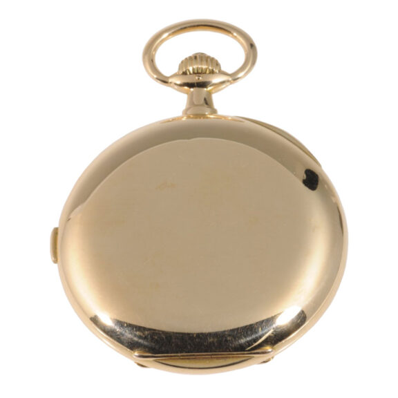 Extremely rare rose gold half-hunting cased chronograph Circa 1910 Extremely rare rose gold half-hunting cased chronograph Circa 1910