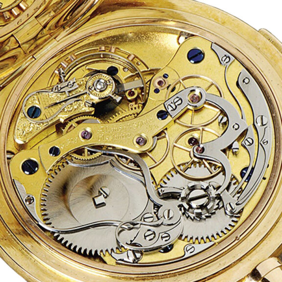 Extremely rare rose gold half-hunting cased chronograph Circa 1910 Extremely rare rose gold half-hunting cased chronograph Circa 1910