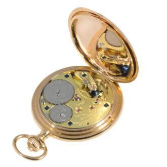 German 18K rose gold hunting cased lever watch Circa 1906