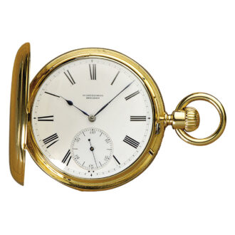 German 18K gold hunting cased lever precision watch Circa 1880