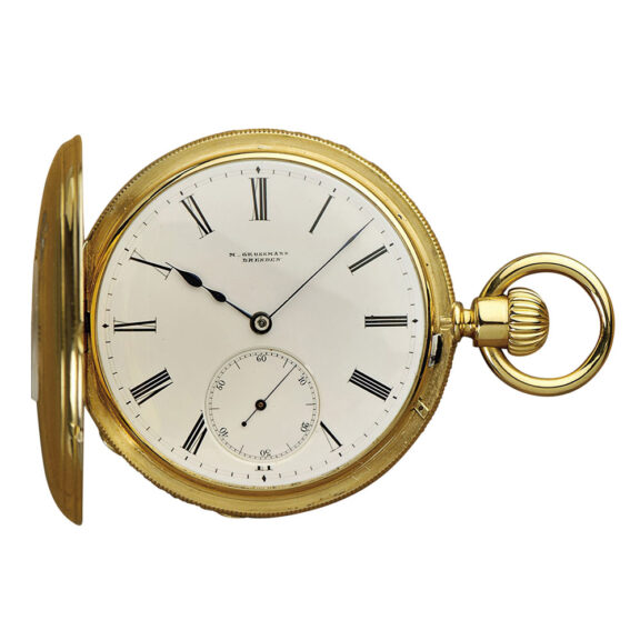 German 18K gold half-hunting cased quality 1A watch Circa 1880 German 18K gold half-hunting cased quality 1A watch Circa 1880