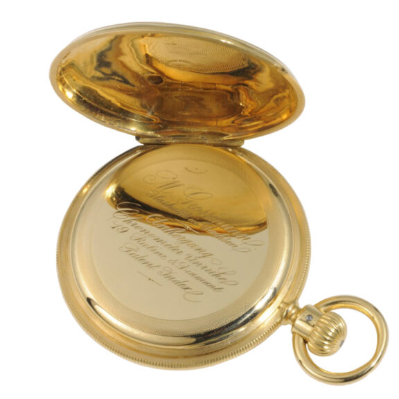 German 18K gold half-hunting cased quality 1A watch Circa 1880 German 18K gold half-hunting cased quality 1A watch Circa 1880