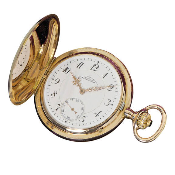 German 14K rose gold hunting cased lever watch Circa 1906German 14K rose gold hunting cased lever watch Circa 1906