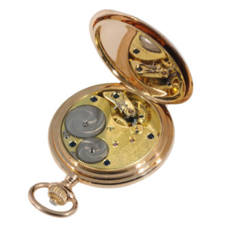 German 14K rose gold hunting cased lever watch Circa 1906