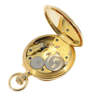 German 18K rose gold open faced lever watch Circa 1885 German 18K rose gold open faced lever watch Circa 1885