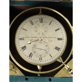 Rare Dutch deck chronometer with 56h power reserve Circa 1850
