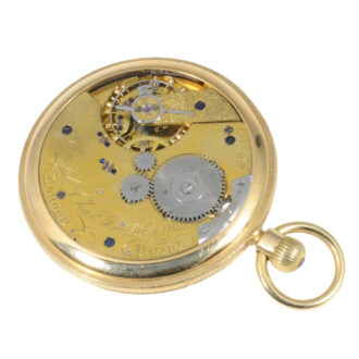 English 18K gold hunting cased lever pocket watch Circa 1854