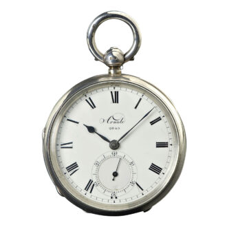 English silver open faced chronometer pocket watch Circa 1808