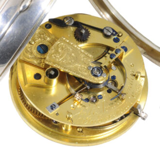 English silver open faced chronometer pocket watch Circa 1808