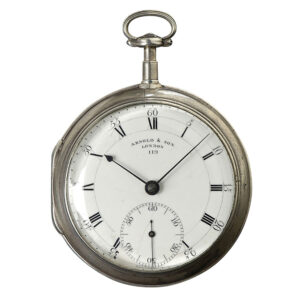 Important English silver chronometer pocket watch Circa 1789