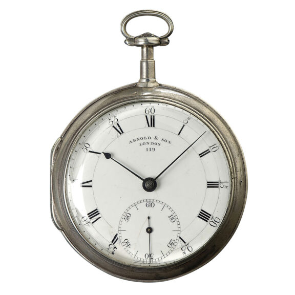 Important English silver chronometer pocket watch Circa 1789