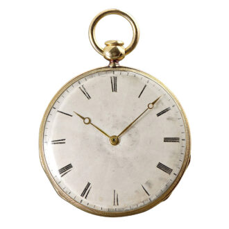 French 18K gold open faced quarter repeating watch Circa 1838