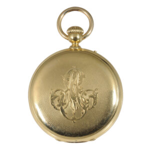 French 18K gold hunting cased lever chronometer Circa 1870