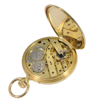 French 18K gold hunting cased lever chronometer Circa 1870